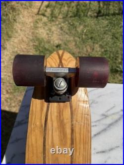 Old School Vintage Skateboard 1970s ACS 500 Trucks C&D Wheels KFT Inlay Wood