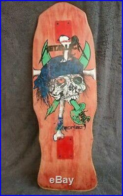 Original 1987 Metallica Pushead Zorlac Skateboard Deck Pirate Blue Bandana