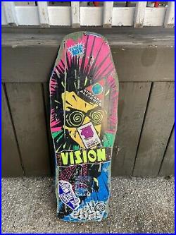 Original 1987 Rare Vision Skateboard Deck Psycho Stick Totally Nuts