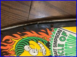 Original 1990 Bart Simpson Vehicle of Destruction Skateboard Sport Fun Inc