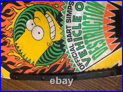 Original 1990 Bart Simpson Vehicle of Destruction Skateboard Sport Fun Inc