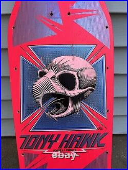 Original 80's Powell Peralta Tony Hawk Skateboard Deck OG Pink Bones