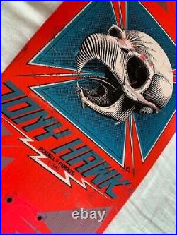 Original 80's Powell Peralta Tony Hawk Skateboard Deck Pink Bones OG