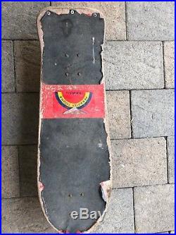 Original Santa Cruz Street Bullet Skateboard 1980s. Everything is original