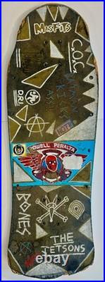 Original Vintage 1980's Powell Peralta Tony Hawk Skateboard Blue OG