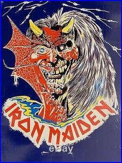 Original Vintage 1980s Iron Maiden Skateboard Deck RARE Metallica Anthrax Zorlac