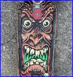 Original Vintage 1980s Rob Roskopp Pink Face Skateboard