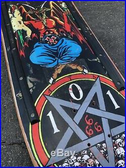 Original Vintage 1991 NATAS KAUPAS Devil Worship Skateboard Deck 101 Marc Mckee