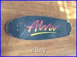 Original Vintage Alva Tri Logo Skateboard. Complete With Kryptonics And Trackers
