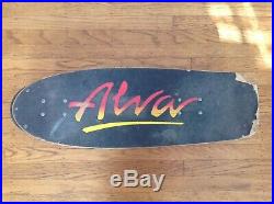 Original Vintage Alva Tri Logo Skateboard. Complete With Kryptonics And Trackers