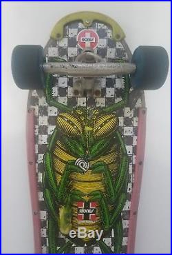 Original, Vintage BONES Powell Peralta 1980s Team Bug Skateboard Deck