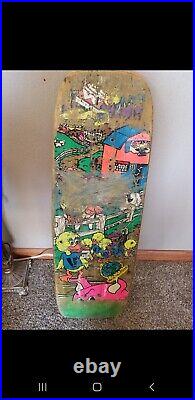 Original Vintage Mike Vallely World Industries Farm Animals Skateboard Deck