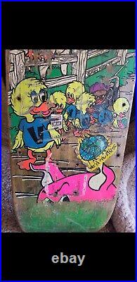Original Vintage Mike Vallely World Industries Farm Animals Skateboard Deck