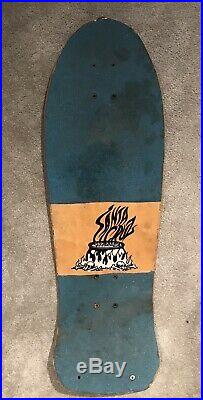 Original Vintage Santa Cruz Salba Tiger Skateboard Deck Not a reissue Grosso