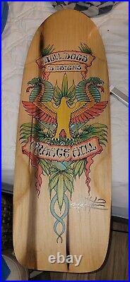 Original hand painted Bull Dog Designs Skateboard Deck by Wes Humpston 1 off