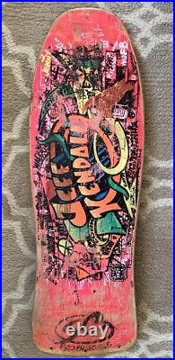 PINK 1986 Jeff Kendall graffiti Vintage Santa Cruz Skateboard Phillips Grosso