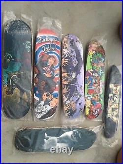 Paisley skateboard lot 6 decks nos sean cliver rare screenprinted skate art