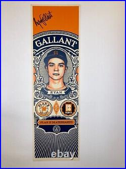 Plan B Skateboards Shepard Fairey Obey Giant Signed Ryan Gallant Skateboard Art