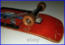 Powell Peralta 1979 Skateboard Deck Red Skull Sword Oj Wheels Vtg Old School Pig