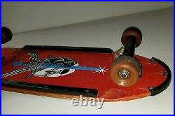 Powell Peralta 1979 Skateboard Deck Red Skull Sword Oj Wheels Vtg Old School Pig