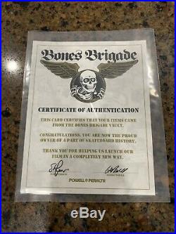 Powell Peralta Bones Brigade Signed Deck 1/50 COA Tony Hawk Skateboard 80s