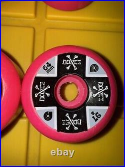 Powell Peralta NOS Vintage Cross Bones PINK RARE Skateboard Wheels Hawk Guerrero