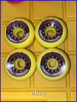 Powell Peralta NOS Vintage Rat Bones ORIGINALS Yellow RARE Skateboard Wheels