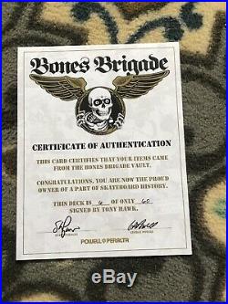Powell Peralta Tony Hawk Skull Signed Skateboard Deck with COA #6/60