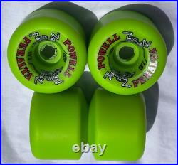 Powell Peralta Two Rats Skateboard Wheels Conical Vintage Rat Bones NOS GREEN