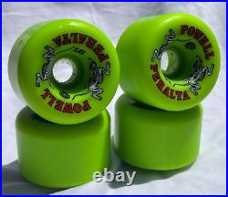 Powell Peralta Two Rats Skateboard Wheels Conical Vintage Rat Bones NOS GREEN