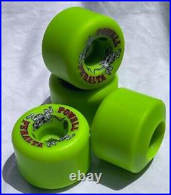 Powell Peralta Two Rats Skateboard Wheels Conical Vintage Rat Bones NOS GREEN