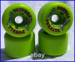 Powell Peralta Two Rats Skateboard Wheels Conical Vintage Rat Bones NOS GREEN