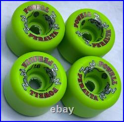 Powell Peralta Two Rats Skateboard Wheels Conical Vintage Rat Bones NOS GREEN