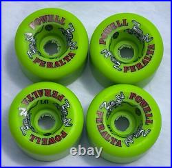Powell Peralta Two Rats Skateboard Wheels Conical Vintage Rat Bones NOS GREEN