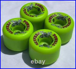 Powell Peralta Two Rats Skateboard Wheels Conical Vintage Rat Bones NOS GREEN