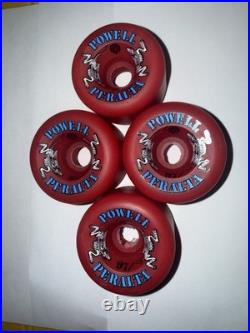 Powell Peralta Two Rats Skateboard Wheels Conical Vintage Rat Bones NOS RARE RED