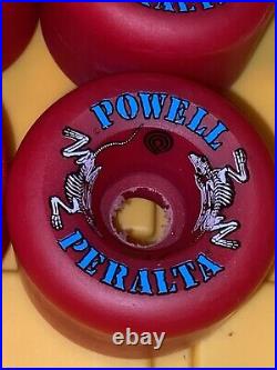 Powell Peralta Two Rats Skateboard Wheels Conical Vintage Rat Bones NOS RARE RED