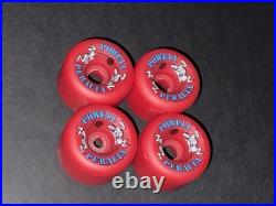 Powell Peralta Two Rats Skateboard Wheels Conical Vintage Rat Bones NOS RARE RED
