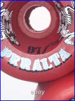 Powell Peralta Two Rats Skateboard Wheels Conical Vintage Rat Bones NOS RARE RED