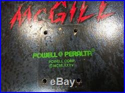 Powell Peralta Vintage Mike McGill Spoon Nose 1980s Skateboard Snakeskin