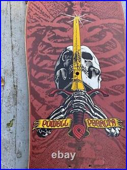 Powell Peralta Vintage OG Skull And Sword Skateboard Deck Clock Board From 1986
