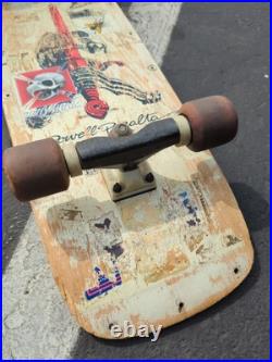 Powell Peralta skateboard 1978 Skull And Sword White Vintage