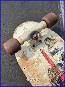 Powell Peralta skateboard 1978 Skull And Sword White Vintage