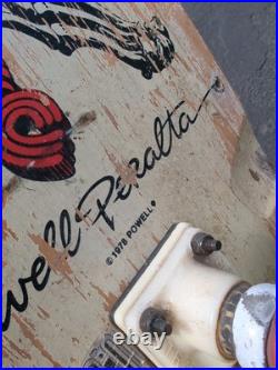 Powell Peralta skateboard 1978 Skull And Sword White Vintage