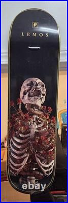Primitive Tiago Lemos Skeleton Black 8.5 Skateboard Deck Vintage Rare