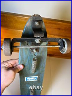 RARE 1960s HUMCO Surfer Skateboard Wood Wooden Metal Wheels San Diego California