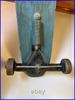 RARE 1960s HUMCO Surfer Skateboard Wood Wooden Metal Wheels San Diego California