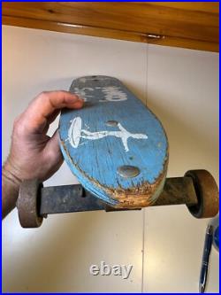 RARE 1960s HUMCO Surfer Skateboard Wood Wooden Metal Wheels San Diego California