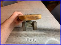RARE Antique Vintage 1960s Wooden Wood Early Skateboard Surfer Metal Wheels