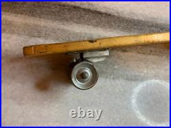 RARE Antique Vintage 1960s Wooden Wood Early Skateboard Surfer Metal Wheels